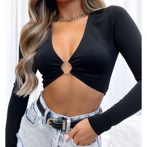 Long Sleeve Crop Top XS